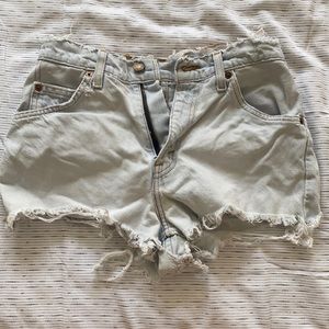 loose fit denim shorts